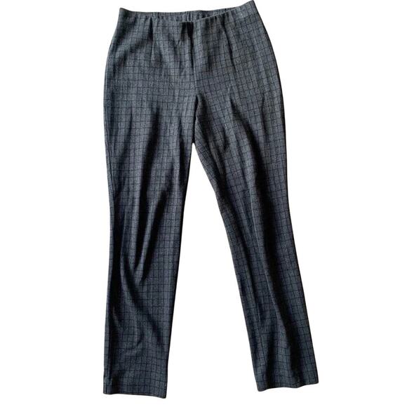 J. Jill Ponte Plaid Slim Leg Pull-on Pants In Gray Size XS - Picture 1 of 4
